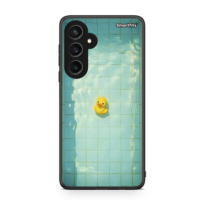 Samsung Galaxy S23 FE Yellow Duck θήκη από τη Smartfits με σχέδιο στο πίσω μέρος και μαύρο περίβλημα | Smartphone case with colorful back and black bezels by Smartfits