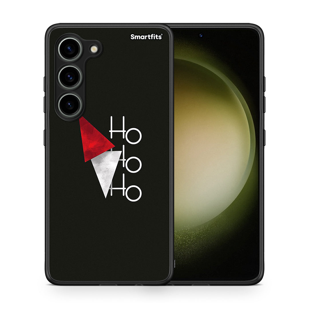 Θήκη Samsung Galaxy S23 Minimal Christmas από τη Smartfits με σχέδιο στο πίσω μέρος και μαύρο περίβλημα | Samsung Galaxy S23 Minimal Christmas Case with Colorful Back and Black Bezels