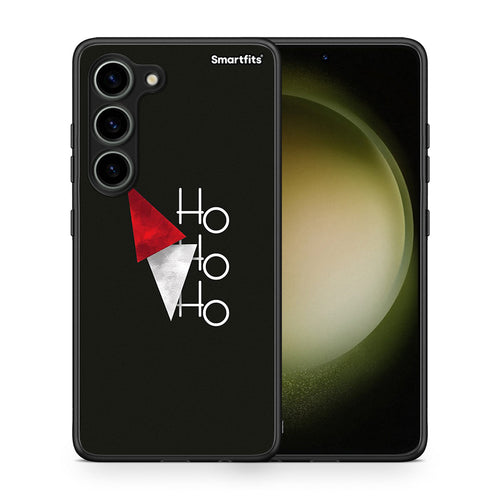 Θήκη Samsung Galaxy S23 Minimal Christmas από τη Smartfits με σχέδιο στο πίσω μέρος και μαύρο περίβλημα | Samsung Galaxy S23 Minimal Christmas Case with Colorful Back and Black Bezels