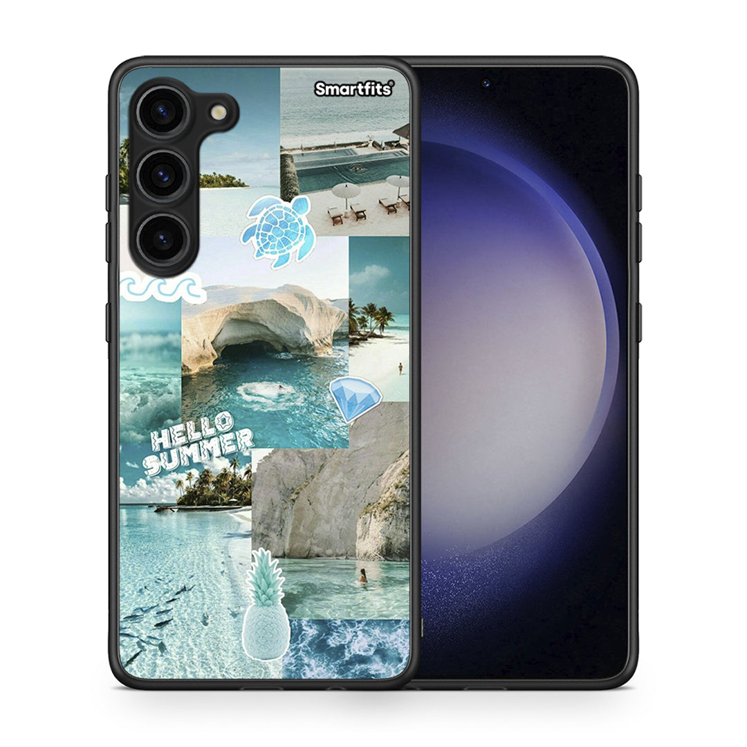 Θήκη Samsung Galaxy S23 Plus Aesthetic Summer από τη Smartfits με σχέδιο στο πίσω μέρος και μαύρο περίβλημα | Samsung Galaxy S23 Plus Aesthetic Summer Case with Colorful Back and Black Bezels