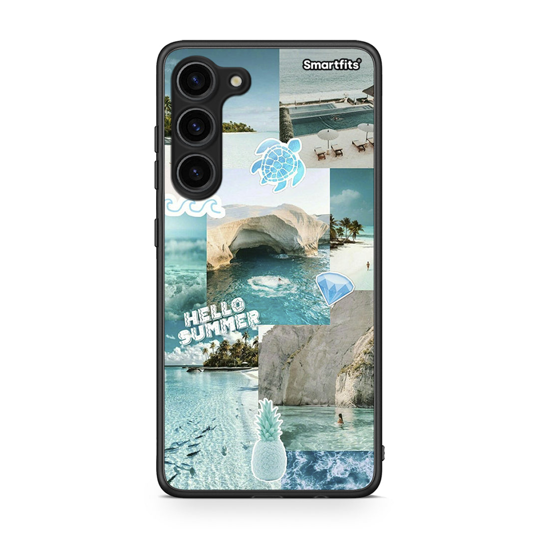 Θήκη Samsung Galaxy S23 Plus Aesthetic Summer από τη Smartfits με σχέδιο στο πίσω μέρος και μαύρο περίβλημα | Samsung Galaxy S23 Plus Aesthetic Summer Case with Colorful Back and Black Bezels