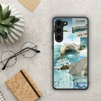 Θήκη Samsung Galaxy S23 Plus Aesthetic Summer από τη Smartfits με σχέδιο στο πίσω μέρος και μαύρο περίβλημα | Samsung Galaxy S23 Plus Aesthetic Summer Case with Colorful Back and Black Bezels