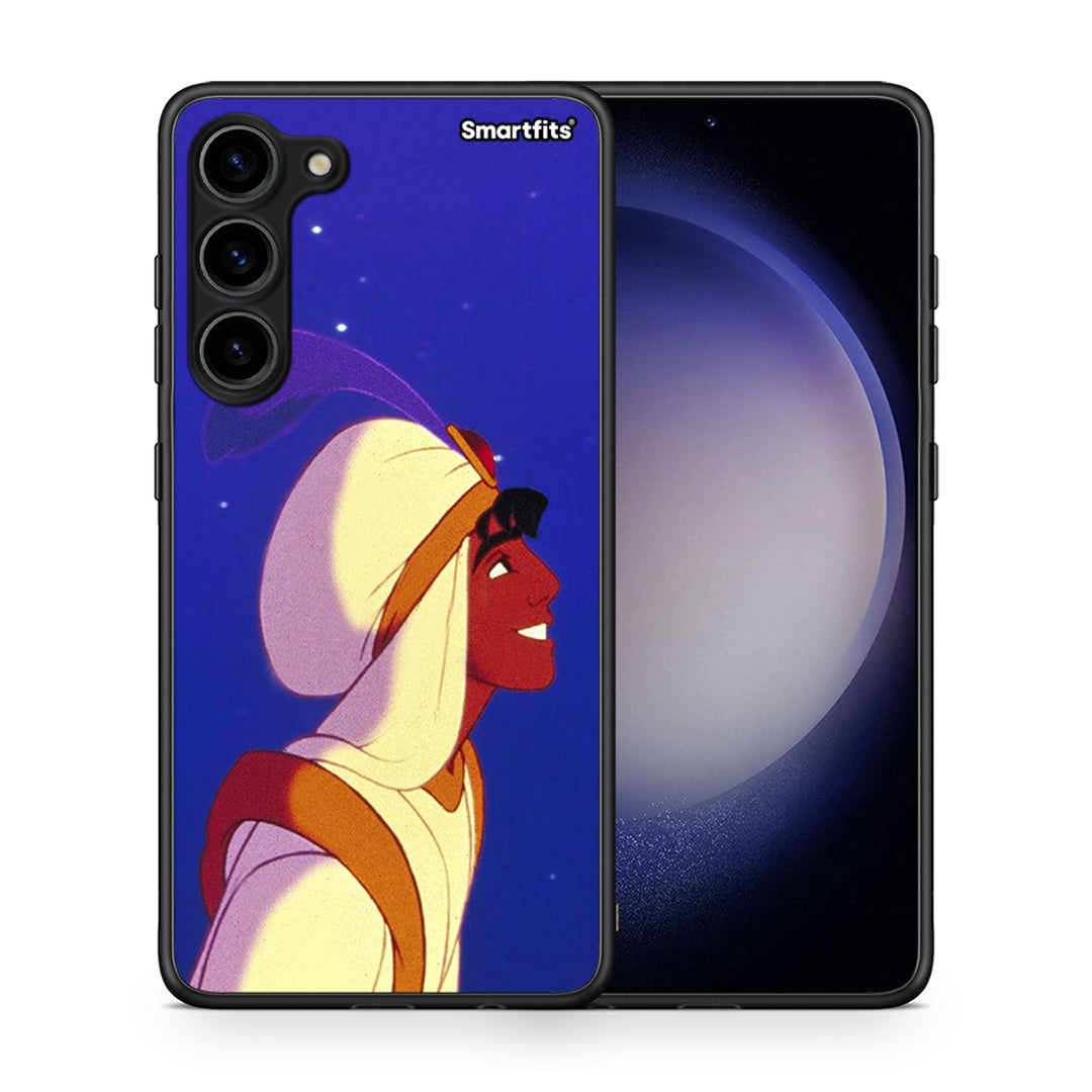 Θήκη Samsung Galaxy S23 Plus Alladin And Jasmine Love 1 από τη Smartfits με σχέδιο στο πίσω μέρος και μαύρο περίβλημα | Samsung Galaxy S23 Plus Alladin And Jasmine Love 1 Case with Colorful Back and Black Bezels