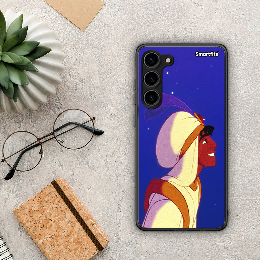 Θήκη Samsung Galaxy S23 Plus Alladin And Jasmine Love 1 από τη Smartfits με σχέδιο στο πίσω μέρος και μαύρο περίβλημα | Samsung Galaxy S23 Plus Alladin And Jasmine Love 1 Case with Colorful Back and Black Bezels