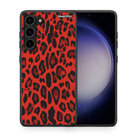 Thumbnail for Θήκη Samsung Galaxy S23 Plus Animal Red Leopard από τη Smartfits με σχέδιο στο πίσω μέρος και μαύρο περίβλημα | Samsung Galaxy S23 Plus Animal Red Leopard Case with Colorful Back and Black Bezels