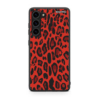 Thumbnail for Θήκη Samsung Galaxy S23 Plus Animal Red Leopard από τη Smartfits με σχέδιο στο πίσω μέρος και μαύρο περίβλημα | Samsung Galaxy S23 Plus Animal Red Leopard Case with Colorful Back and Black Bezels