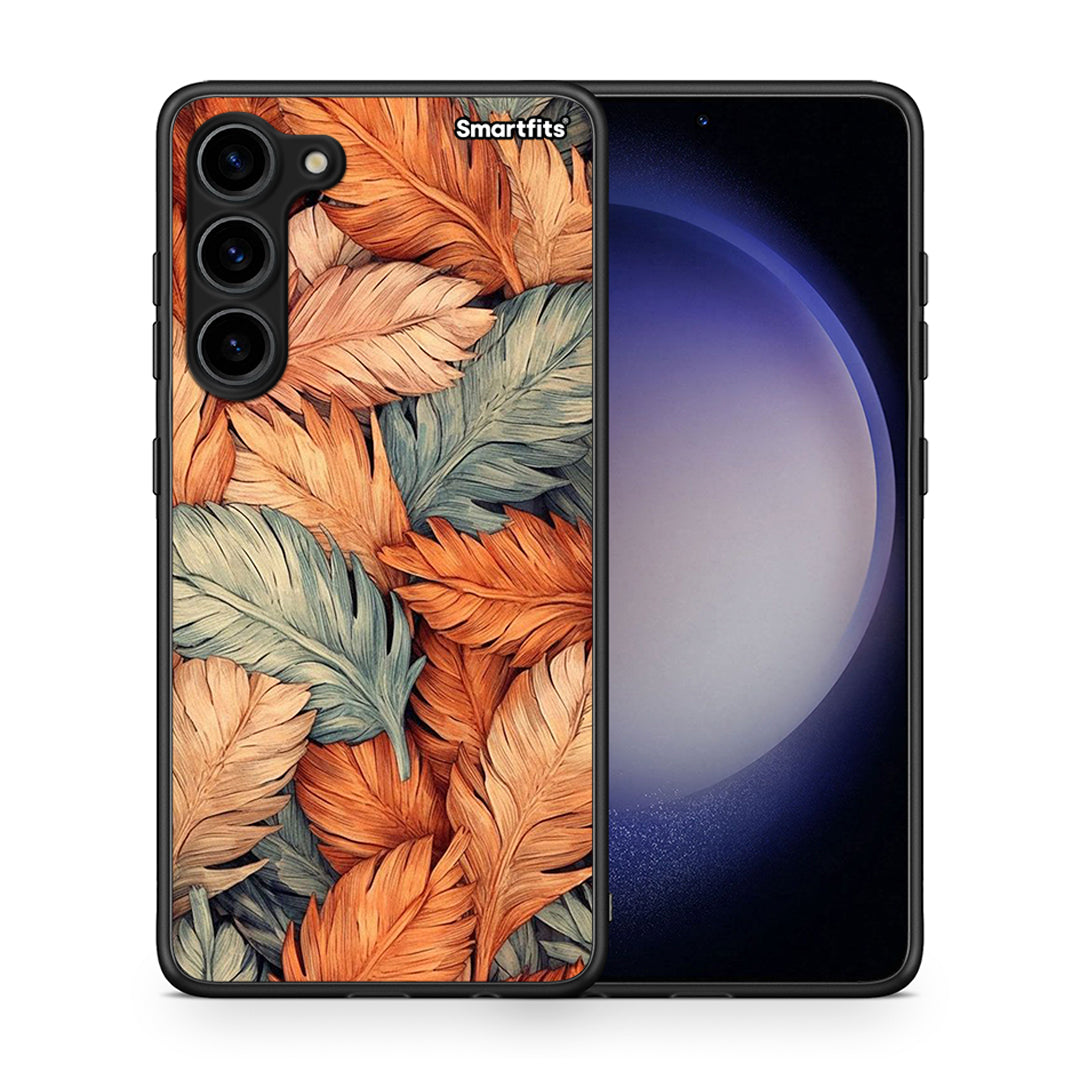 Θήκη Samsung Galaxy S23 Plus Autumn Leaves από τη Smartfits με σχέδιο στο πίσω μέρος και μαύρο περίβλημα | Samsung Galaxy S23 Plus Autumn Leaves Case with Colorful Back and Black Bezels