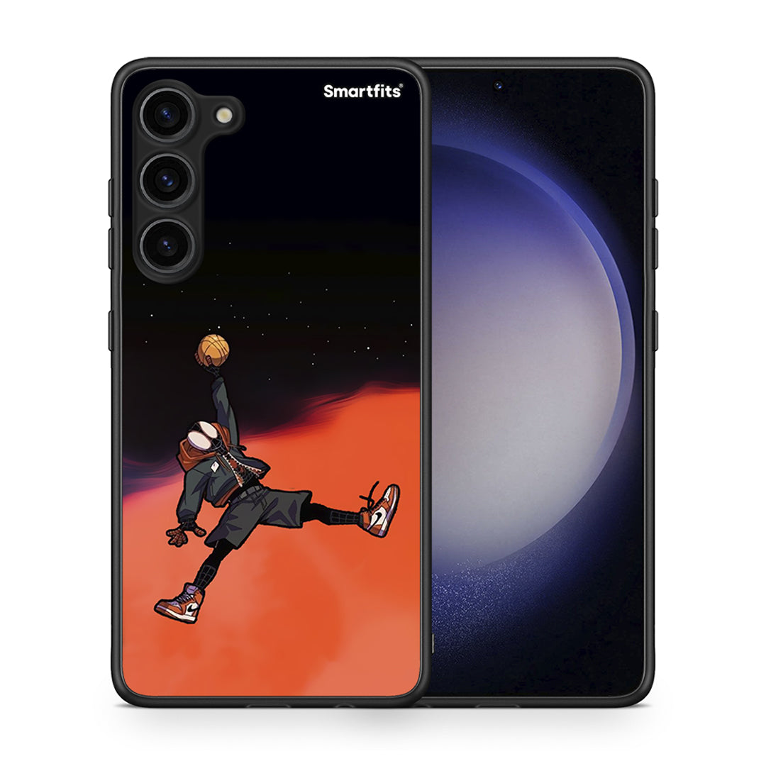 Θήκη Samsung Galaxy S23 Plus Basketball Hero από τη Smartfits με σχέδιο στο πίσω μέρος και μαύρο περίβλημα | Samsung Galaxy S23 Plus Basketball Hero Case with Colorful Back and Black Bezels