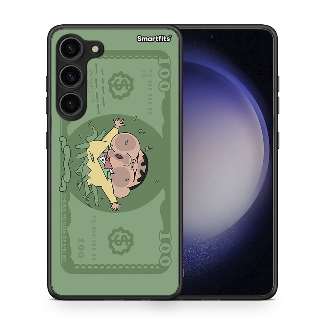 Θήκη Samsung Galaxy S23 Plus Big Money από τη Smartfits με σχέδιο στο πίσω μέρος και μαύρο περίβλημα | Samsung Galaxy S23 Plus Big Money Case with Colorful Back and Black Bezels