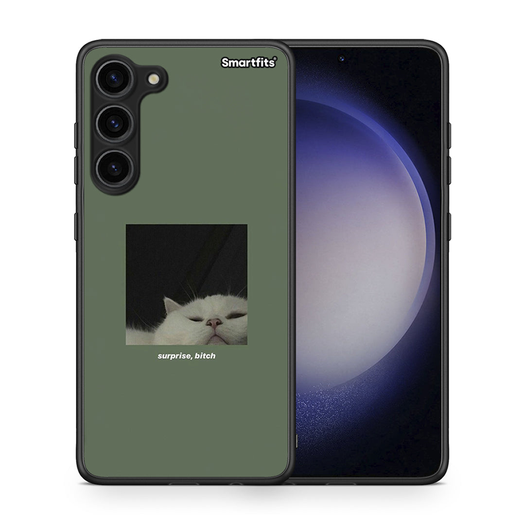 Θήκη Samsung Galaxy S23 Plus Bitch Surprise από τη Smartfits με σχέδιο στο πίσω μέρος και μαύρο περίβλημα | Samsung Galaxy S23 Plus Bitch Surprise Case with Colorful Back and Black Bezels