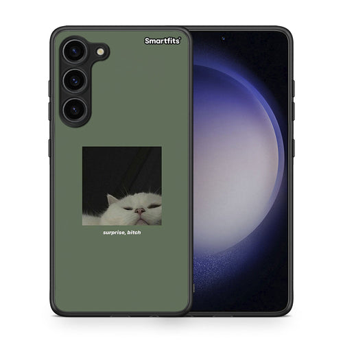 Θήκη Samsung Galaxy S23 Plus Bitch Surprise από τη Smartfits με σχέδιο στο πίσω μέρος και μαύρο περίβλημα | Samsung Galaxy S23 Plus Bitch Surprise Case with Colorful Back and Black Bezels
