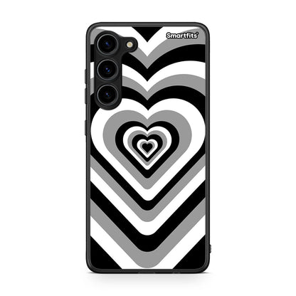 Θήκη Samsung Galaxy S23 Plus Black Hearts από τη Smartfits με σχέδιο στο πίσω μέρος και μαύρο περίβλημα | Samsung Galaxy S23 Plus Black Hearts Case with Colorful Back and Black Bezels