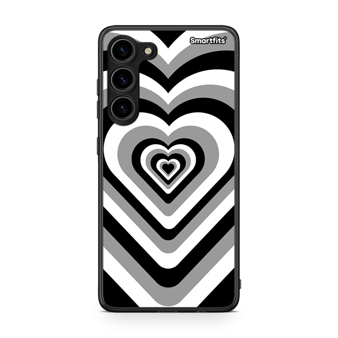 Θήκη Samsung Galaxy S23 Plus Black Hearts από τη Smartfits με σχέδιο στο πίσω μέρος και μαύρο περίβλημα | Samsung Galaxy S23 Plus Black Hearts Case with Colorful Back and Black Bezels