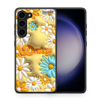 Thumbnail for Θήκη Samsung Galaxy S23 Plus Bubble Daisies από τη Smartfits με σχέδιο στο πίσω μέρος και μαύρο περίβλημα | Samsung Galaxy S23 Plus Bubble Daisies Case with Colorful Back and Black Bezels