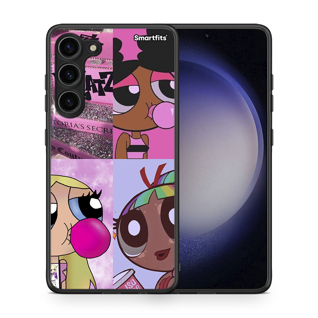 Θήκη Samsung Galaxy S23 Plus Bubble Girls από τη Smartfits με σχέδιο στο πίσω μέρος και μαύρο περίβλημα | Samsung Galaxy S23 Plus Bubble Girls Case with Colorful Back and Black Bezels