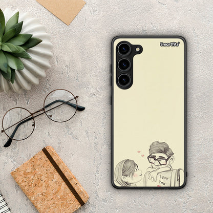 Θήκη Samsung Galaxy S23 Plus Carl And Ellie από τη Smartfits με σχέδιο στο πίσω μέρος και μαύρο περίβλημα | Samsung Galaxy S23 Plus Carl And Ellie Case with Colorful Back and Black Bezels