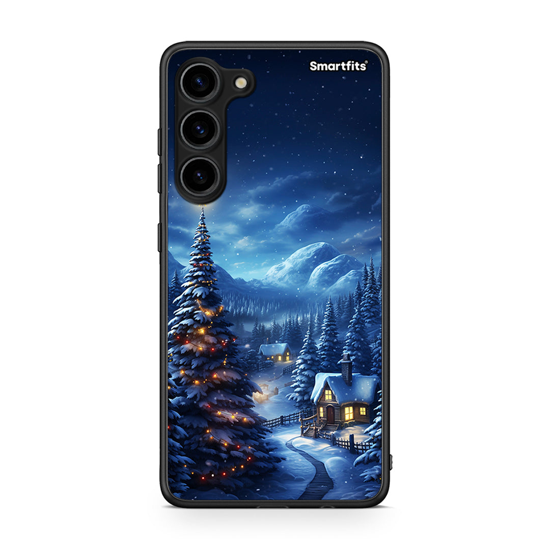 Θήκη Samsung Galaxy S23 Plus Christmas Scenery από τη Smartfits με σχέδιο στο πίσω μέρος και μαύρο περίβλημα | Samsung Galaxy S23 Plus Christmas Scenery Case with Colorful Back and Black Bezels