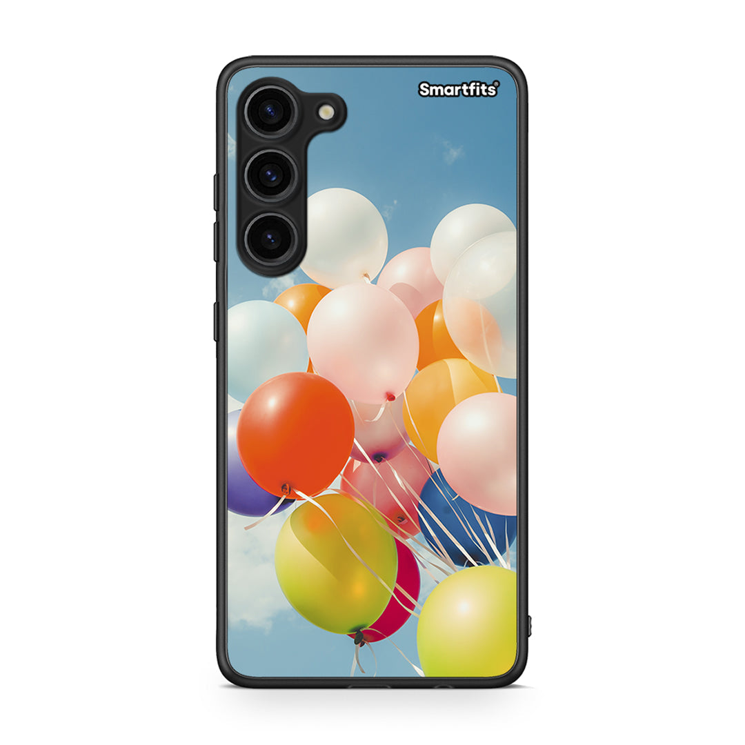 Θήκη Samsung Galaxy S23 Plus Colorful Balloons από τη Smartfits με σχέδιο στο πίσω μέρος και μαύρο περίβλημα | Samsung Galaxy S23 Plus Colorful Balloons Case with Colorful Back and Black Bezels