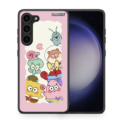 Θήκη Samsung Galaxy S23 Plus Cute Companion από τη Smartfits με σχέδιο στο πίσω μέρος και μαύρο περίβλημα | Samsung Galaxy S23 Plus Cute Companion Case with Colorful Back and Black Bezels