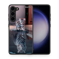 Thumbnail for Θήκη Samsung Galaxy S23 Plus Cute Tiger από τη Smartfits με σχέδιο στο πίσω μέρος και μαύρο περίβλημα | Samsung Galaxy S23 Plus Cute Tiger Case with Colorful Back and Black Bezels