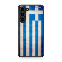 Thumbnail for Θήκη Samsung Galaxy S23 Plus Flag Greek από τη Smartfits με σχέδιο στο πίσω μέρος και μαύρο περίβλημα | Samsung Galaxy S23 Plus Flag Greek Case with Colorful Back and Black Bezels