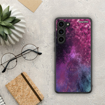 Θήκη Samsung Galaxy S23 Plus Galactic Aurora από τη Smartfits με σχέδιο στο πίσω μέρος και μαύρο περίβλημα | Samsung Galaxy S23 Plus Galactic Aurora Case with Colorful Back and Black Bezels