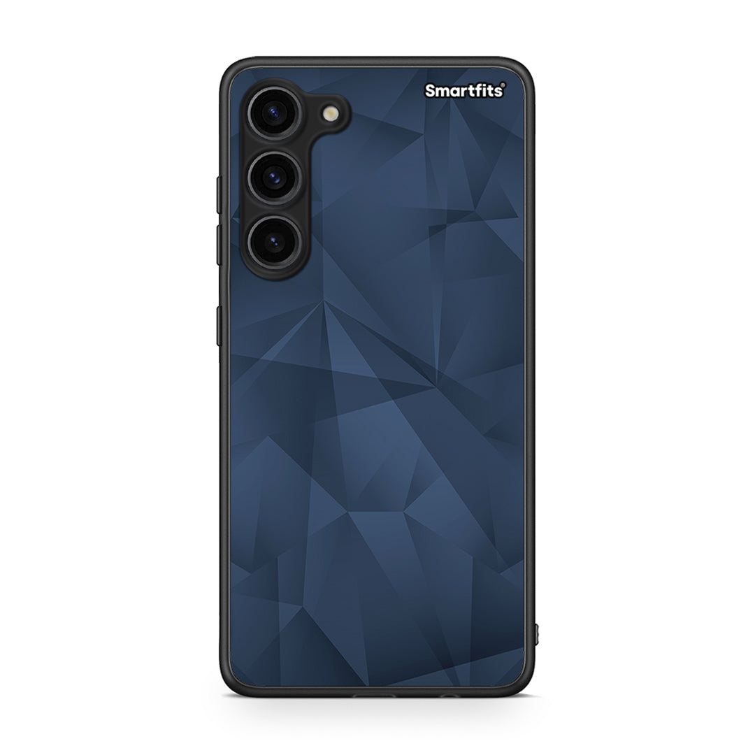 Θήκη Samsung Galaxy S23 Plus Geometric Blue Abstract από τη Smartfits με σχέδιο στο πίσω μέρος και μαύρο περίβλημα | Samsung Galaxy S23 Plus Geometric Blue Abstract Case with Colorful Back and Black Bezels