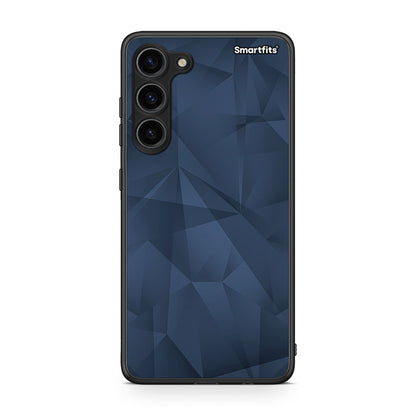 Θήκη Samsung Galaxy S23 Plus Geometric Blue Abstract από τη Smartfits με σχέδιο στο πίσω μέρος και μαύρο περίβλημα | Samsung Galaxy S23 Plus Geometric Blue Abstract Case with Colorful Back and Black Bezels
