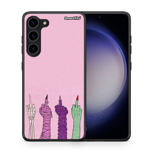 Θήκη Samsung Galaxy S23 Plus Halloween Be A Lady από τη Smartfits με σχέδιο στο πίσω μέρος και μαύρο περίβλημα | Samsung Galaxy S23 Plus Halloween Be A Lady Case with Colorful Back and Black Bezels