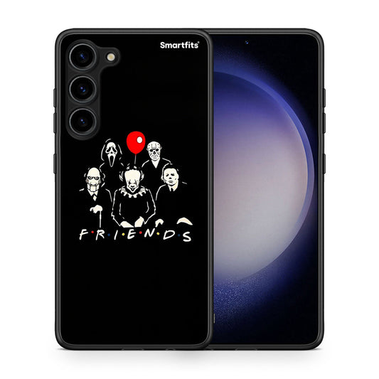 Θήκη Samsung Galaxy S23 Plus Halloween Friends από τη Smartfits με σχέδιο στο πίσω μέρος και μαύρο περίβλημα | Samsung Galaxy S23 Plus Halloween Friends Case with Colorful Back and Black Bezels
