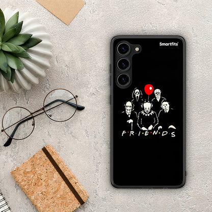 Θήκη Samsung Galaxy S23 Plus Halloween Friends από τη Smartfits με σχέδιο στο πίσω μέρος και μαύρο περίβλημα | Samsung Galaxy S23 Plus Halloween Friends Case with Colorful Back and Black Bezels