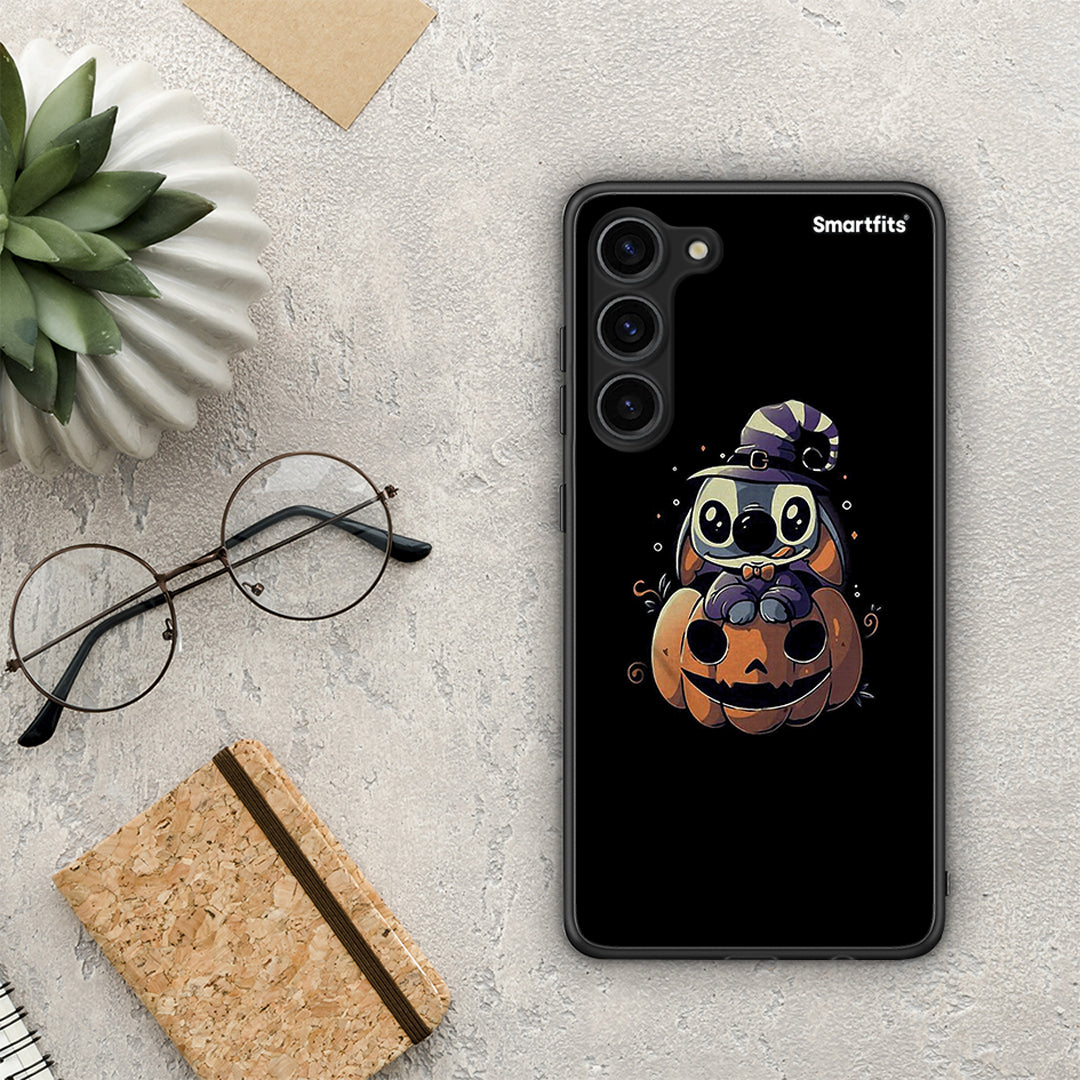 Θήκη Samsung Galaxy S23 Plus Halloween Stitch από τη Smartfits με σχέδιο στο πίσω μέρος και μαύρο περίβλημα | Samsung Galaxy S23 Plus Halloween Stitch Case with Colorful Back and Black Bezels