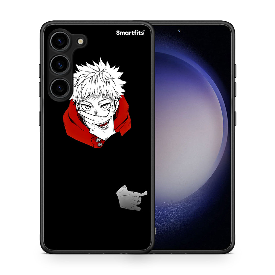 Θήκη Samsung Galaxy S23 Plus Itadori Anime από τη Smartfits με σχέδιο στο πίσω μέρος και μαύρο περίβλημα | Samsung Galaxy S23 Plus Itadori Anime Case with Colorful Back and Black Bezels