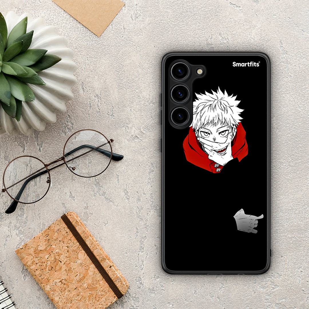 Θήκη Samsung Galaxy S23 Plus Itadori Anime από τη Smartfits με σχέδιο στο πίσω μέρος και μαύρο περίβλημα | Samsung Galaxy S23 Plus Itadori Anime Case with Colorful Back and Black Bezels