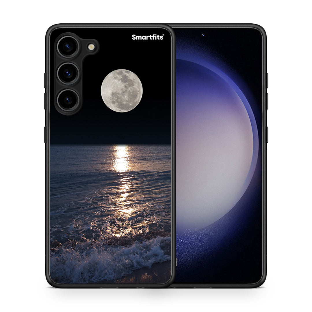 Θήκη Samsung Galaxy S23 Plus Landscape Moon από τη Smartfits με σχέδιο στο πίσω μέρος και μαύρο περίβλημα | Samsung Galaxy S23 Plus Landscape Moon Case with Colorful Back and Black Bezels