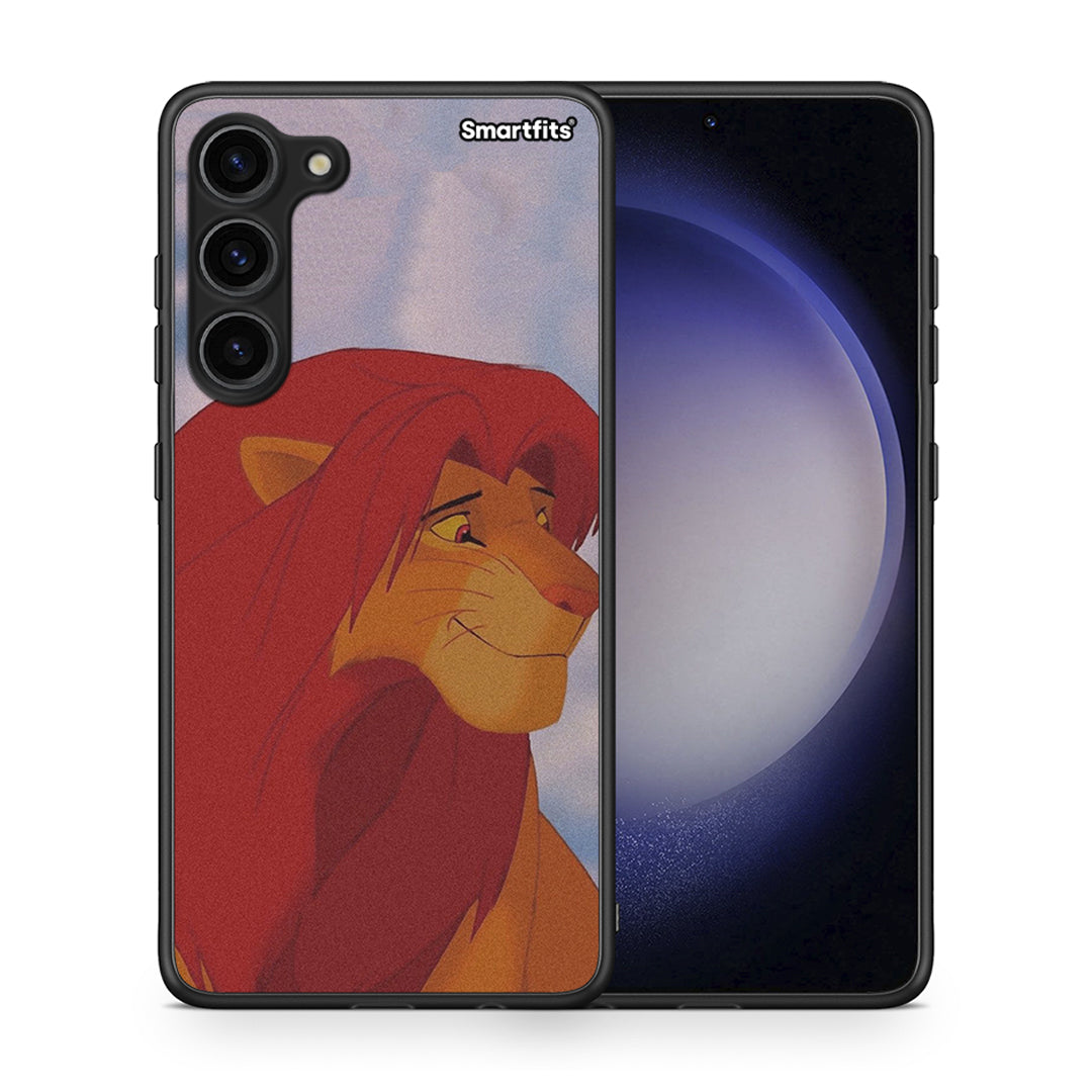 Θήκη Samsung Galaxy S23 Plus Lion Love 1 από τη Smartfits με σχέδιο στο πίσω μέρος και μαύρο περίβλημα | Samsung Galaxy S23 Plus Lion Love 1 Case with Colorful Back and Black Bezels