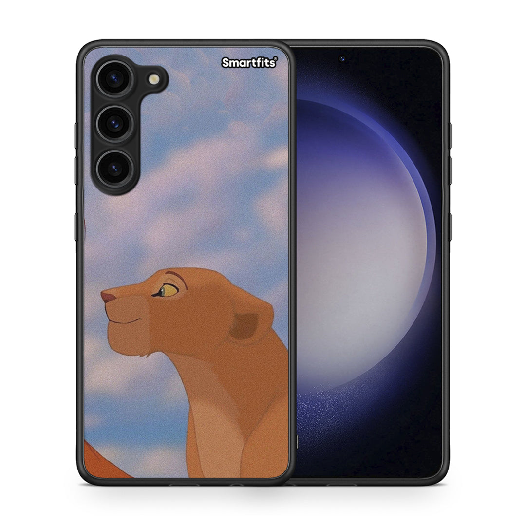 Θήκη Samsung Galaxy S23 Plus Lion Love 2 από τη Smartfits με σχέδιο στο πίσω μέρος και μαύρο περίβλημα | Samsung Galaxy S23 Plus Lion Love 2 Case with Colorful Back and Black Bezels