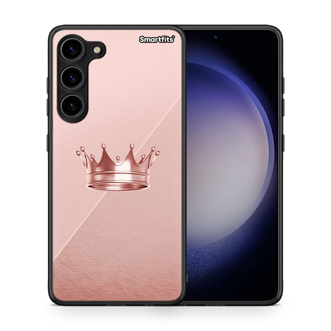 Θήκη Samsung Galaxy S23 Plus Minimal Crown από τη Smartfits με σχέδιο στο πίσω μέρος και μαύρο περίβλημα | Samsung Galaxy S23 Plus Minimal Crown Case with Colorful Back and Black Bezels