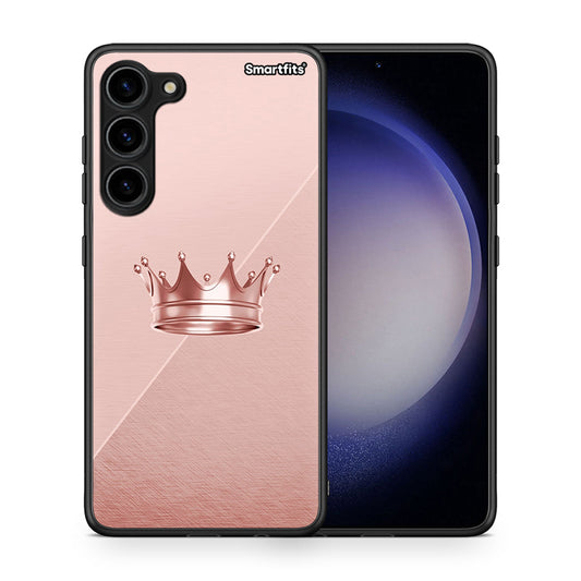 Θήκη Samsung Galaxy S23 Plus Minimal Crown από τη Smartfits με σχέδιο στο πίσω μέρος και μαύρο περίβλημα | Samsung Galaxy S23 Plus Minimal Crown Case with Colorful Back and Black Bezels