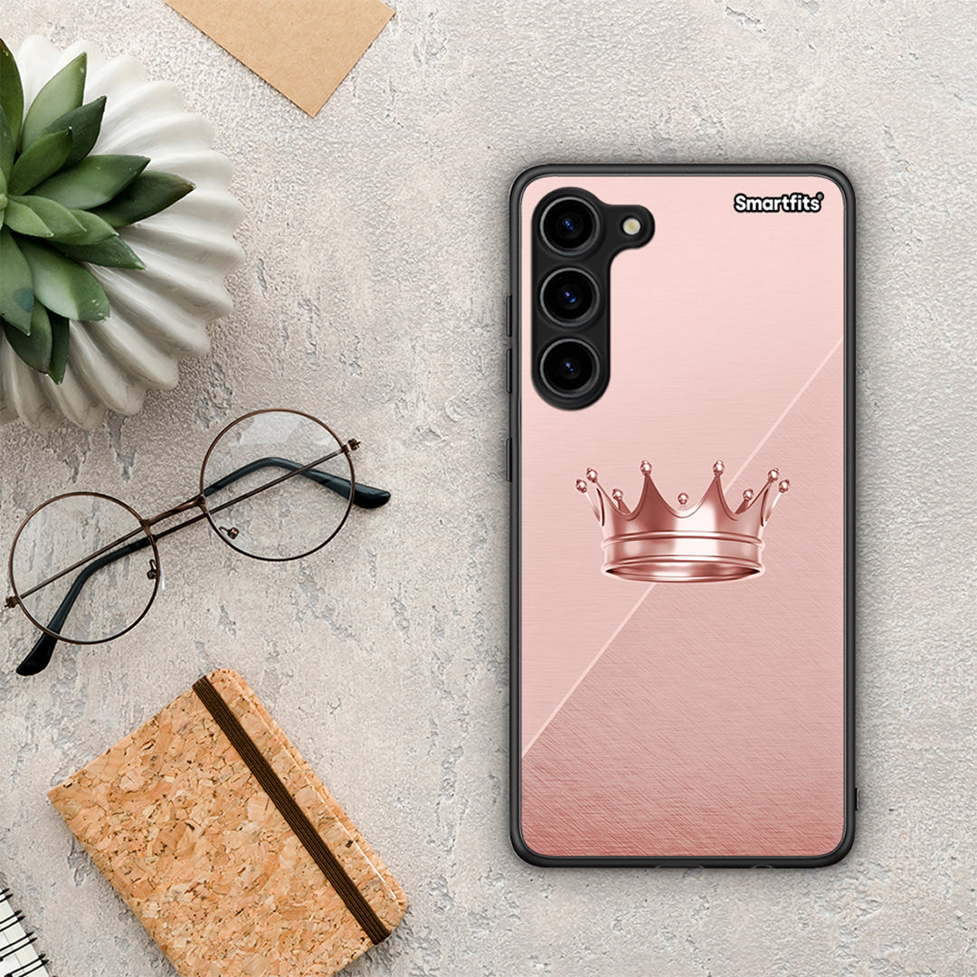 Θήκη Samsung Galaxy S23 Plus Minimal Crown από τη Smartfits με σχέδιο στο πίσω μέρος και μαύρο περίβλημα | Samsung Galaxy S23 Plus Minimal Crown Case with Colorful Back and Black Bezels