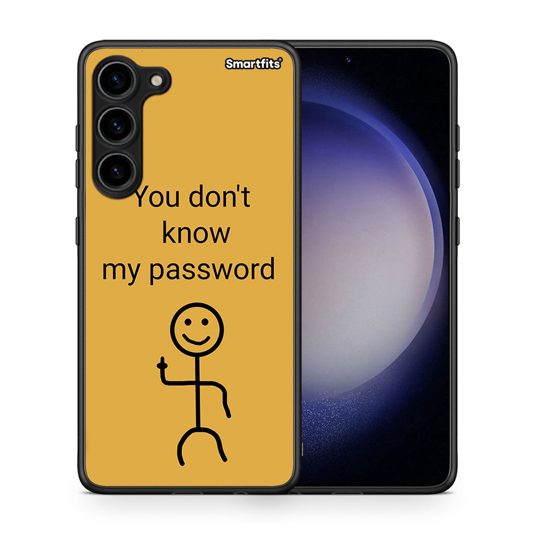 Θήκη Samsung Galaxy S23 Plus My Password από τη Smartfits με σχέδιο στο πίσω μέρος και μαύρο περίβλημα | Samsung Galaxy S23 Plus My Password Case with Colorful Back and Black Bezels