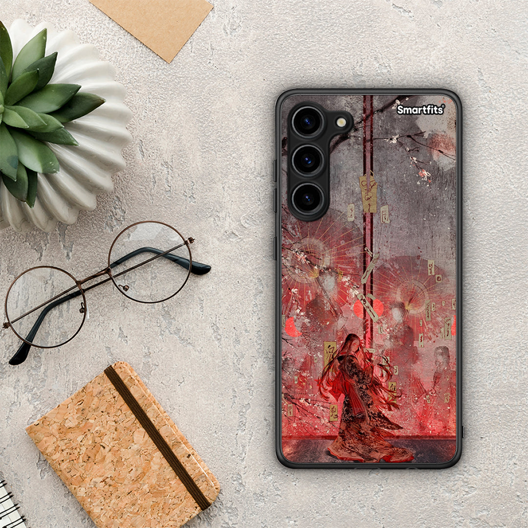 Θήκη Samsung Galaxy S23 Plus Nezuko Kamado από τη Smartfits με σχέδιο στο πίσω μέρος και μαύρο περίβλημα | Samsung Galaxy S23 Plus Nezuko Kamado Case with Colorful Back and Black Bezels