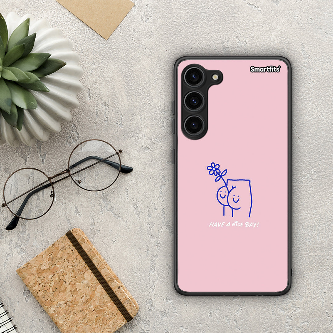 Θήκη Samsung Galaxy S23 Plus Nice Day από τη Smartfits με σχέδιο στο πίσω μέρος και μαύρο περίβλημα | Samsung Galaxy S23 Plus Nice Day Case with Colorful Back and Black Bezels