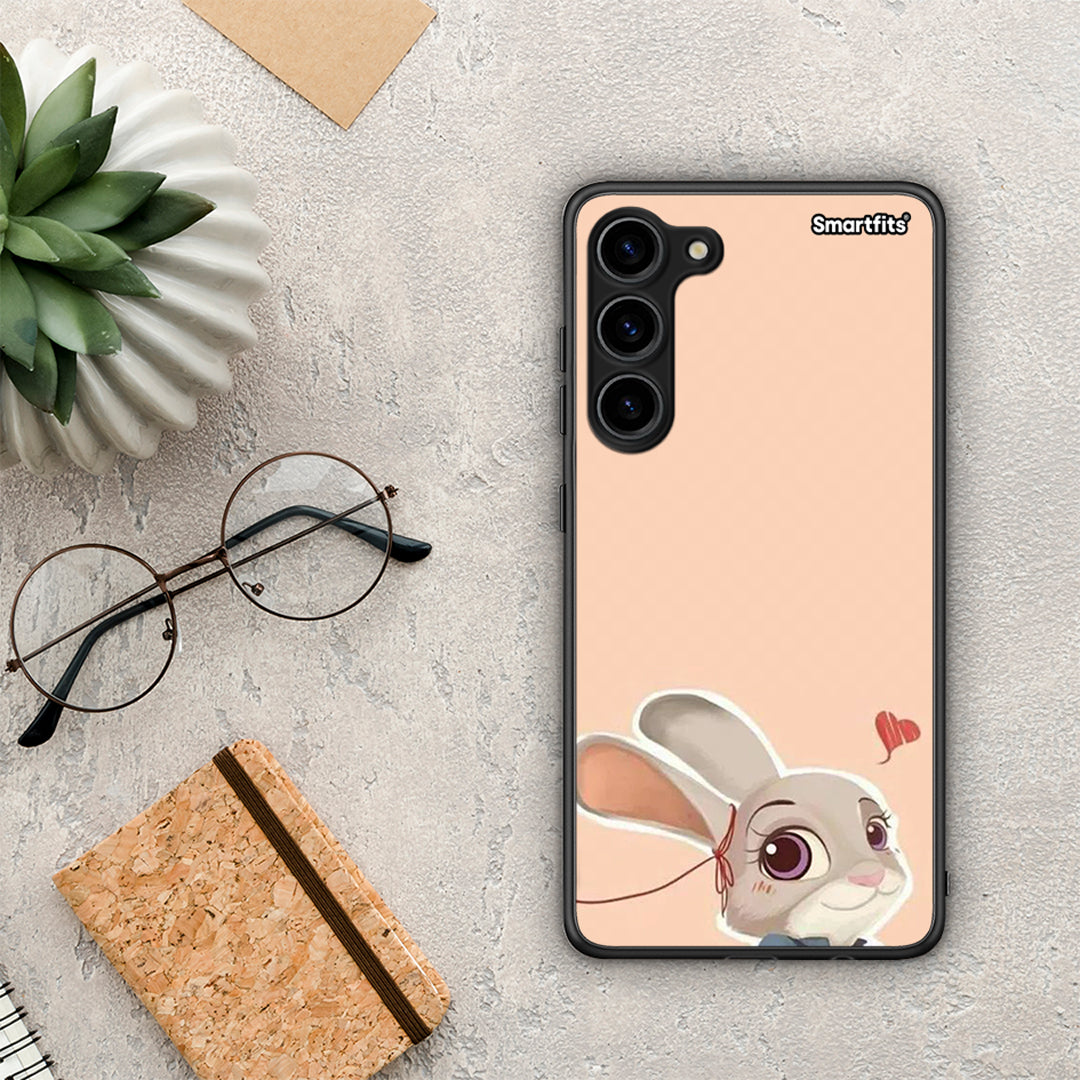 Θήκη Samsung Galaxy S23 Plus Nick Wilde And Judy Hopps Love 2 από τη Smartfits με σχέδιο στο πίσω μέρος και μαύρο περίβλημα | Samsung Galaxy S23 Plus Nick Wilde And Judy Hopps Love 2 Case with Colorful Back and Black Bezels