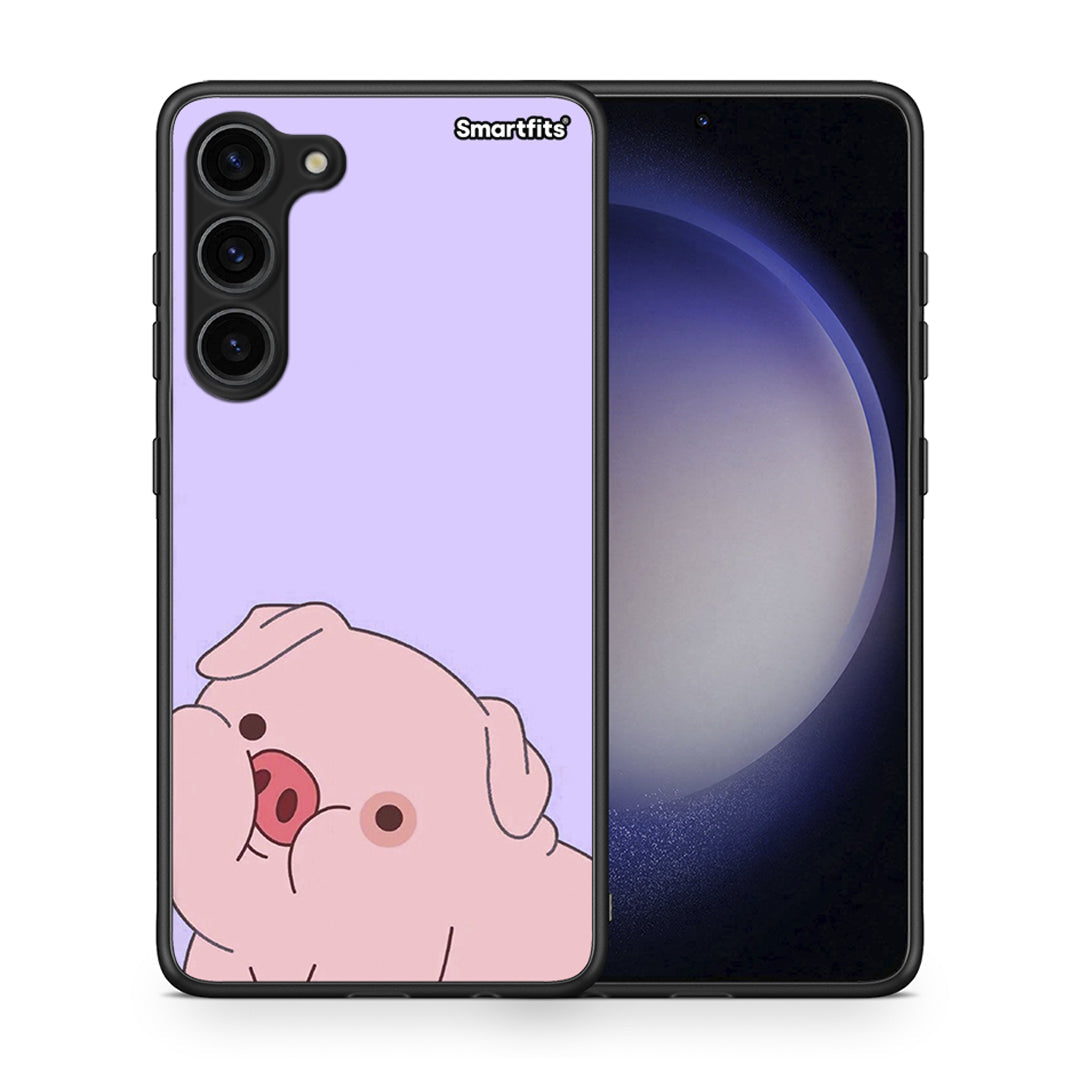 Θήκη Samsung Galaxy S23 Plus Pig Love 2 από τη Smartfits με σχέδιο στο πίσω μέρος και μαύρο περίβλημα | Samsung Galaxy S23 Plus Pig Love 2 Case with Colorful Back and Black Bezels