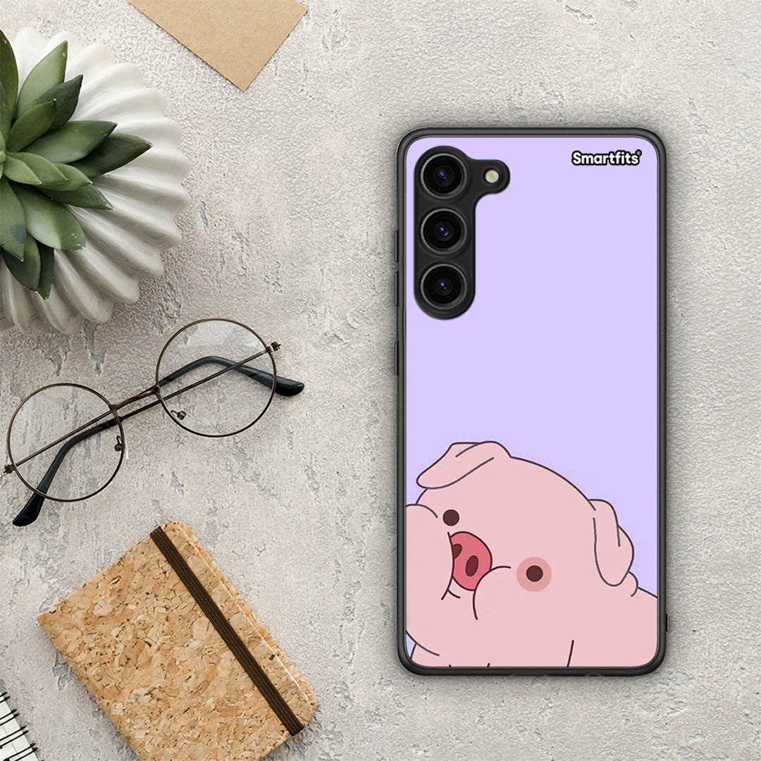 Θήκη Samsung Galaxy S23 Plus Pig Love 2 από τη Smartfits με σχέδιο στο πίσω μέρος και μαύρο περίβλημα | Samsung Galaxy S23 Plus Pig Love 2 Case with Colorful Back and Black Bezels