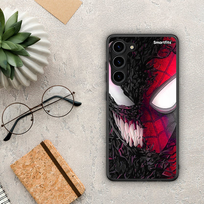 Θήκη Samsung Galaxy S23 Plus PopArt SpiderVenom από τη Smartfits με σχέδιο στο πίσω μέρος και μαύρο περίβλημα | Samsung Galaxy S23 Plus PopArt SpiderVenom Case with Colorful Back and Black Bezels