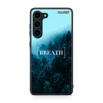 Θήκη Samsung Galaxy S23 Plus Quote Breath από τη Smartfits με σχέδιο στο πίσω μέρος και μαύρο περίβλημα | Samsung Galaxy S23 Plus Quote Breath Case with Colorful Back and Black Bezels