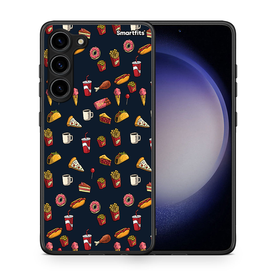 Θήκη Samsung Galaxy S23 Plus Random Hungry από τη Smartfits με σχέδιο στο πίσω μέρος και μαύρο περίβλημα | Samsung Galaxy S23 Plus Random Hungry Case with Colorful Back and Black Bezels