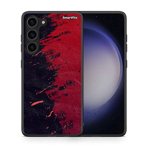 Θήκη Samsung Galaxy S23 Plus Red Paint από τη Smartfits με σχέδιο στο πίσω μέρος και μαύρο περίβλημα | Samsung Galaxy S23 Plus Red Paint Case with Colorful Back and Black Bezels